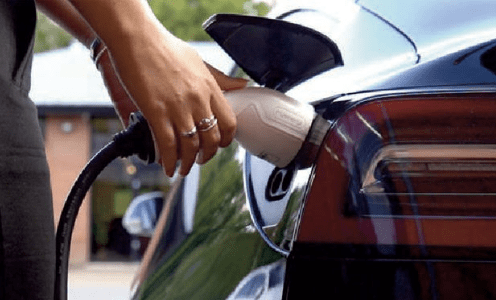 zappi being plugged into a tesla