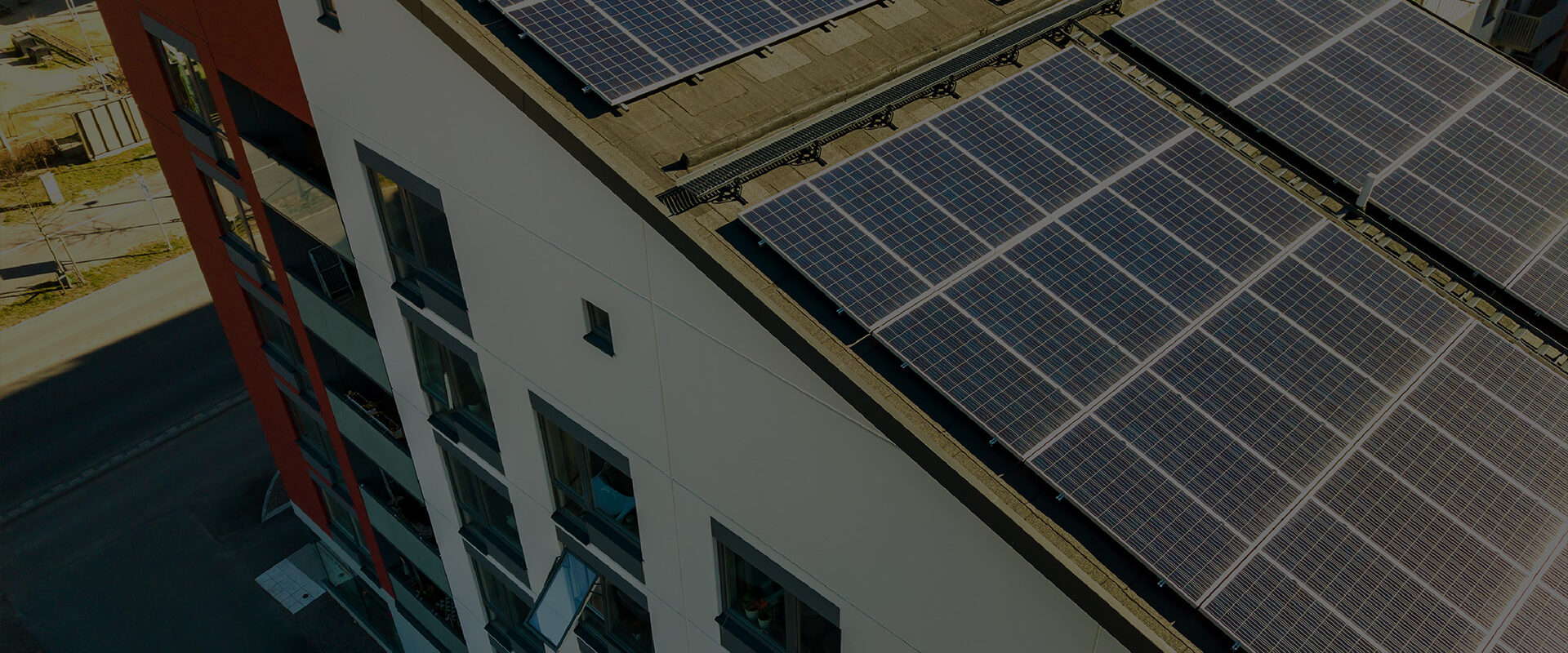 solar panels on roof